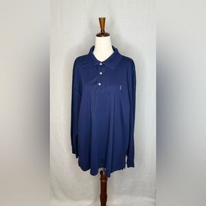 Men's Navy Blue Polo Ralph Lauren Polo Shirt, Size 2XL